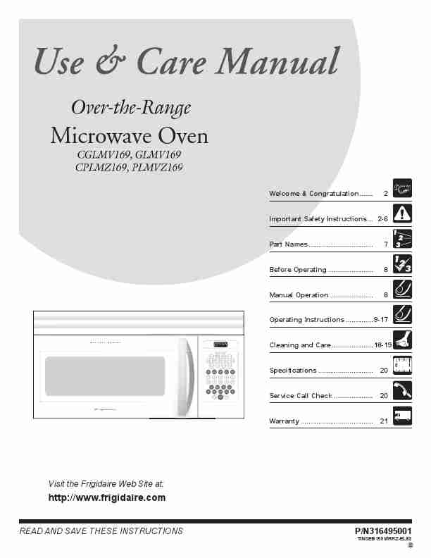 Frigidaire Microwave Oven PLMVZ169-page_pdf